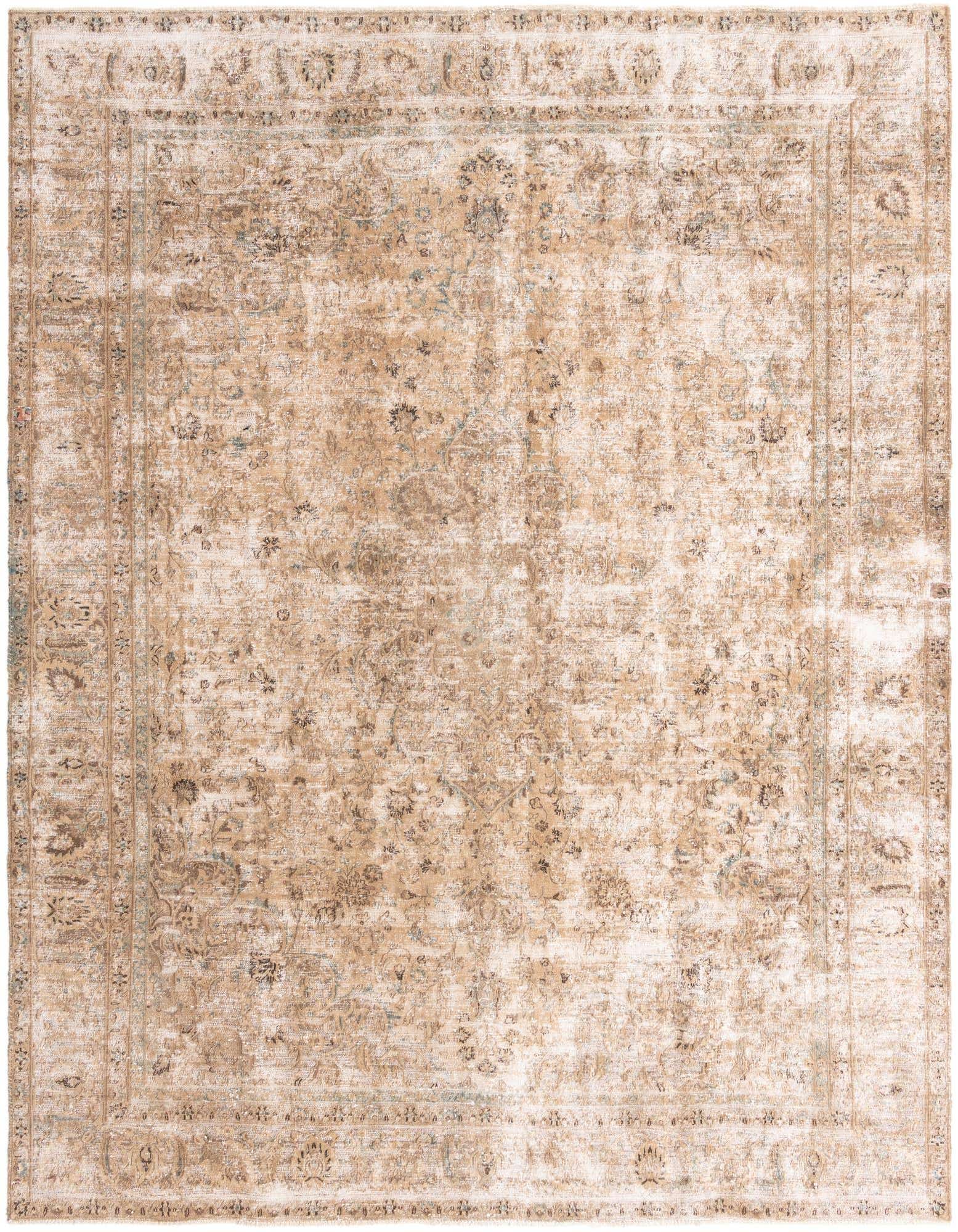 9' 1 x 11' 9 Hand Knotted Ultra Vintage Persian Wool Rug