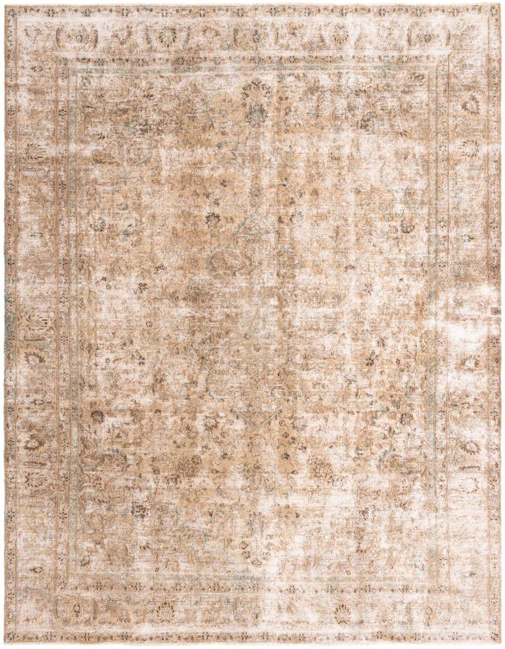 Detail image of 9' 1 x 11' 9 Hand Knotted Ultra Vintage Persian Wool Rug