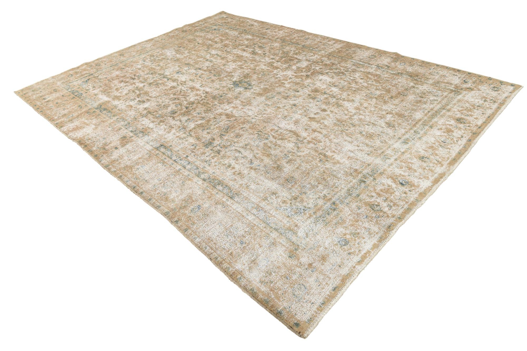 8' 7 x 11' 10 Hand Knotted Ultra Vintage Persian Wool Rug