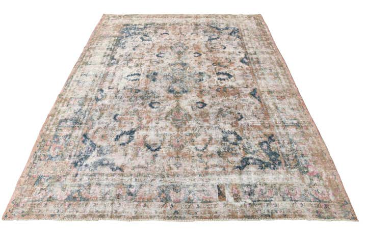 9' 10 x 12' 8 Hand Knotted Ultra Vintage Persian Wool Rug