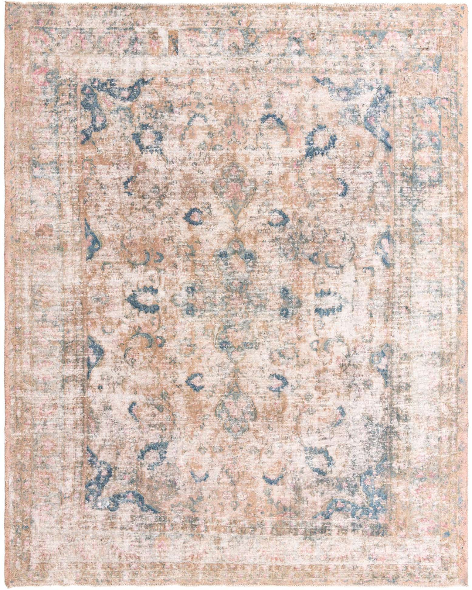 9' 10 x 12' 8 Hand Knotted Ultra Vintage Persian Wool Rug