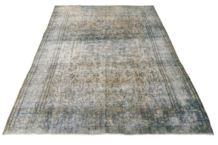 Detail image of 9' 1 x 12' Hand Knotted Ultra Vintage Persian Wool Rug