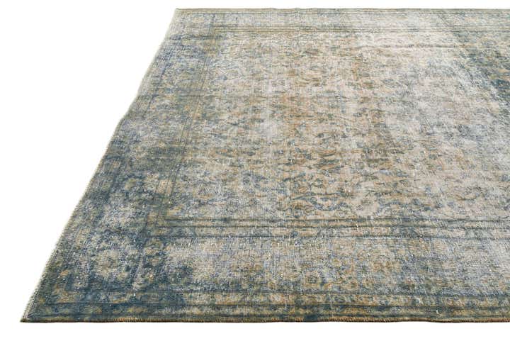 9' 1 x 12' Hand Knotted Ultra Vintage Persian Wool Rug