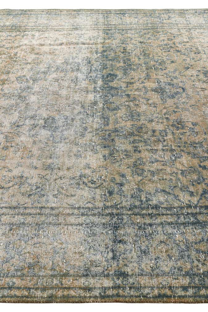 9' 1 x 12' Hand Knotted Ultra Vintage Persian Wool Rug