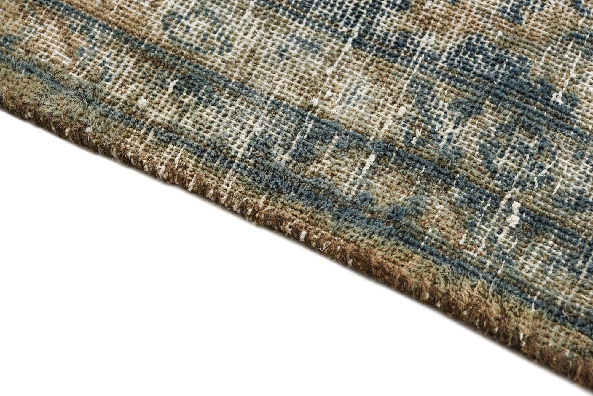 9' 1 x 12' Hand Knotted Ultra Vintage Persian Wool Rug