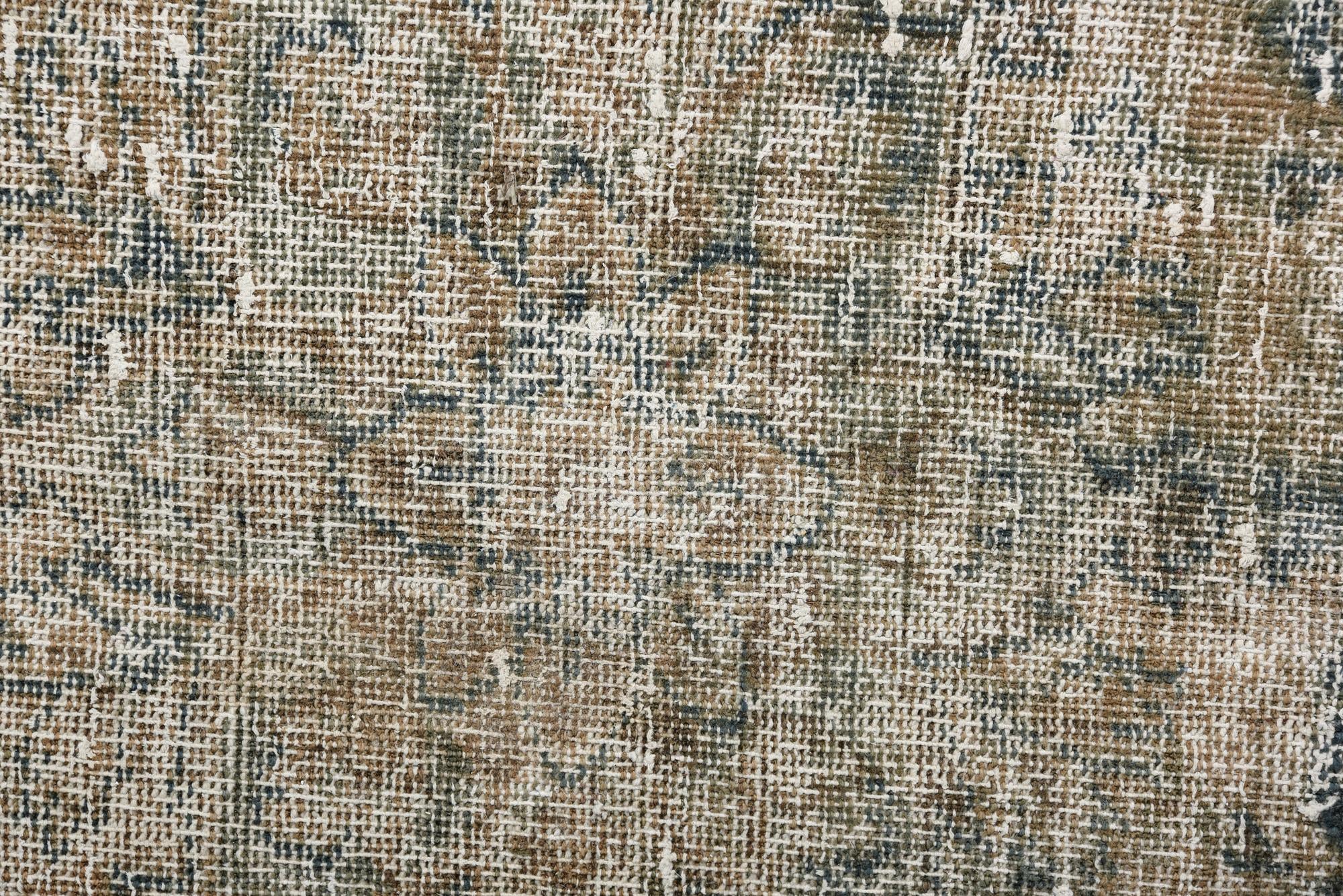 9' 1 x 12' Hand Knotted Ultra Vintage Persian Wool Rug