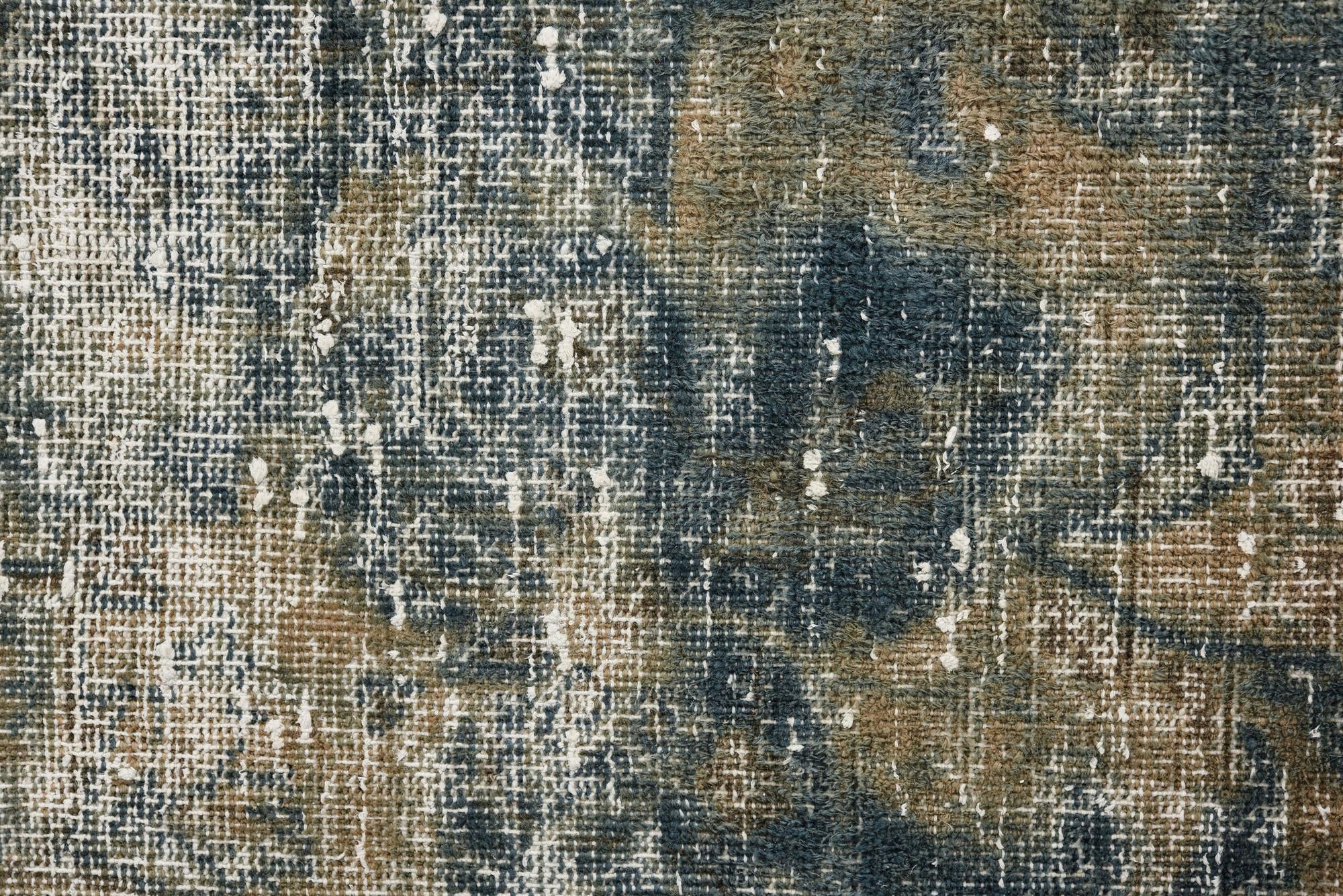 9' 1 x 12' Hand Knotted Ultra Vintage Persian Wool Rug
