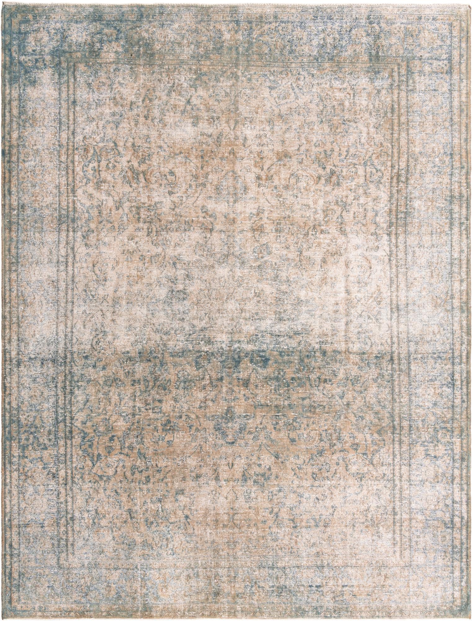 9' 1 x 12' Hand Knotted Ultra Vintage Persian Wool Rug