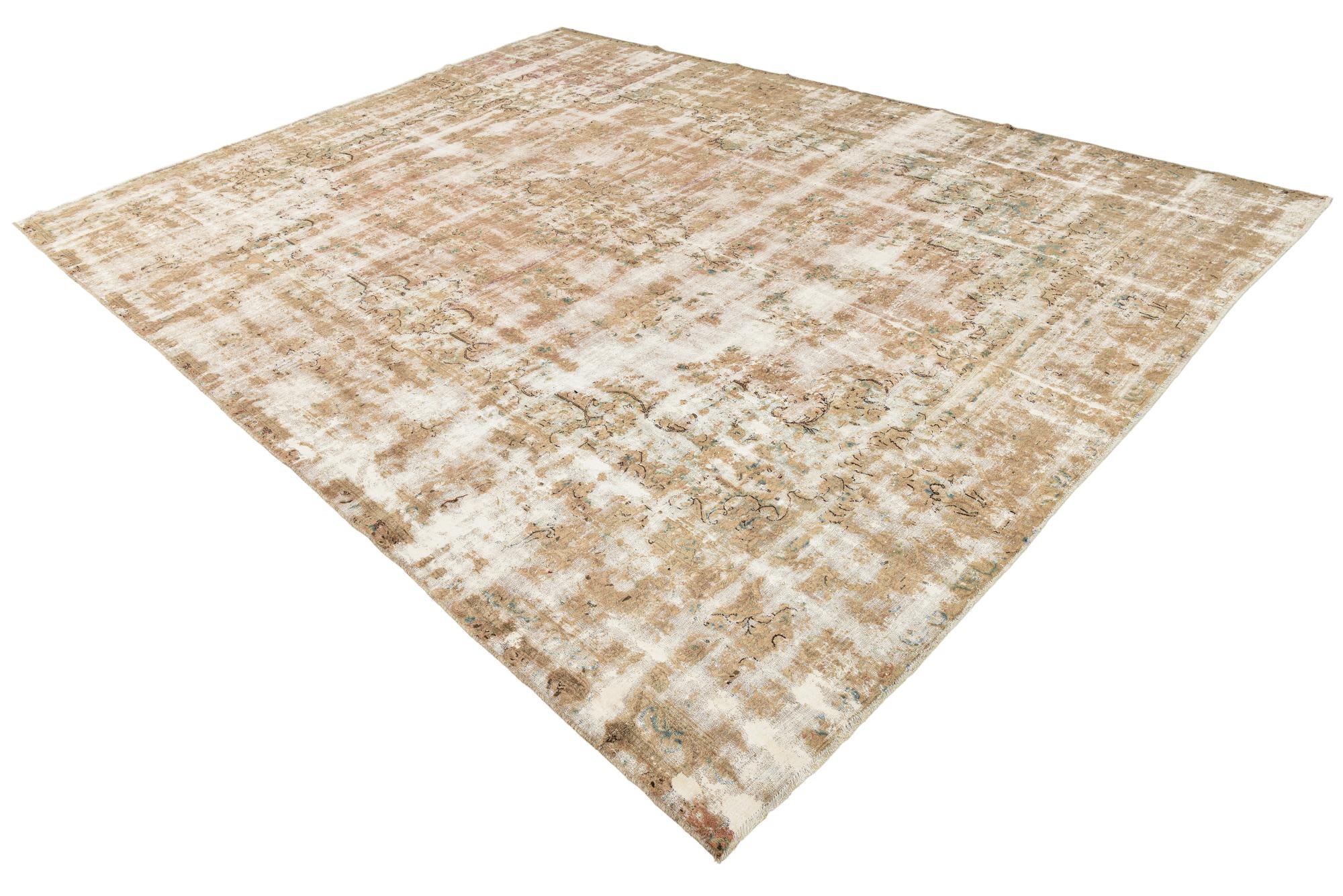 9' 2 x 13' Hand Knotted Ultra Vintage Persian Wool Rug