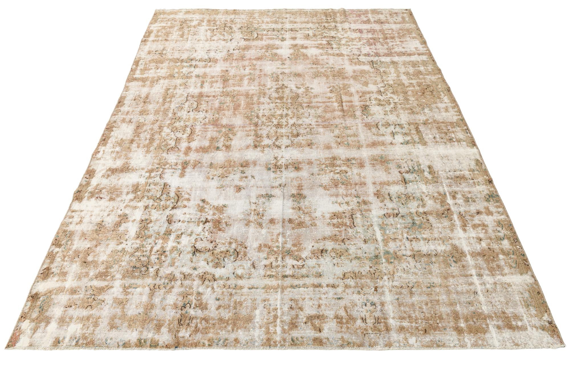 9' 2 x 13' Hand Knotted Ultra Vintage Persian Wool Rug