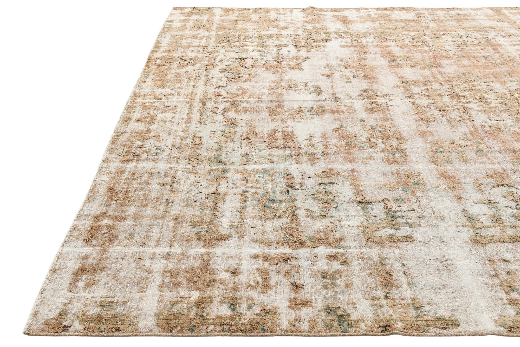 9' 2 x 13' Hand Knotted Ultra Vintage Persian Wool Rug