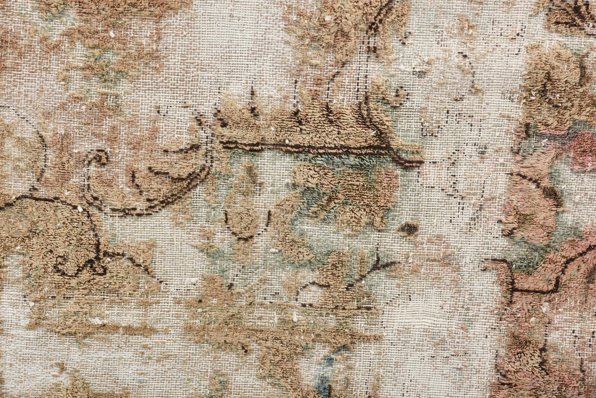 9' 2 x 13' Hand Knotted Ultra Vintage Persian Wool Rug