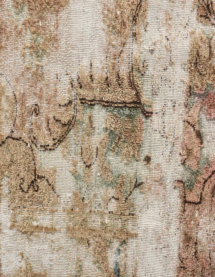 Detail image of 9' 2 x 13'  Hand Knotted Ultra Vintage Persian Wool Rug