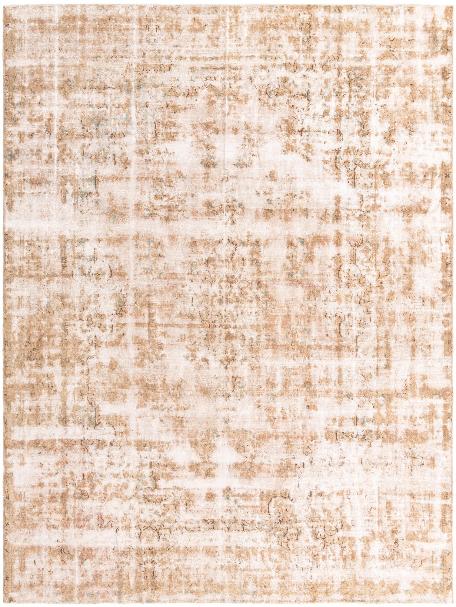 9' 2 x 13' Hand Knotted Ultra Vintage Persian Wool Rug