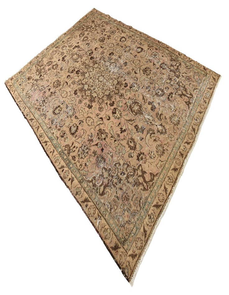 Detail image of 7' x 9' 6  Hand Knotted Ultra Vintage Persian Wool Rug