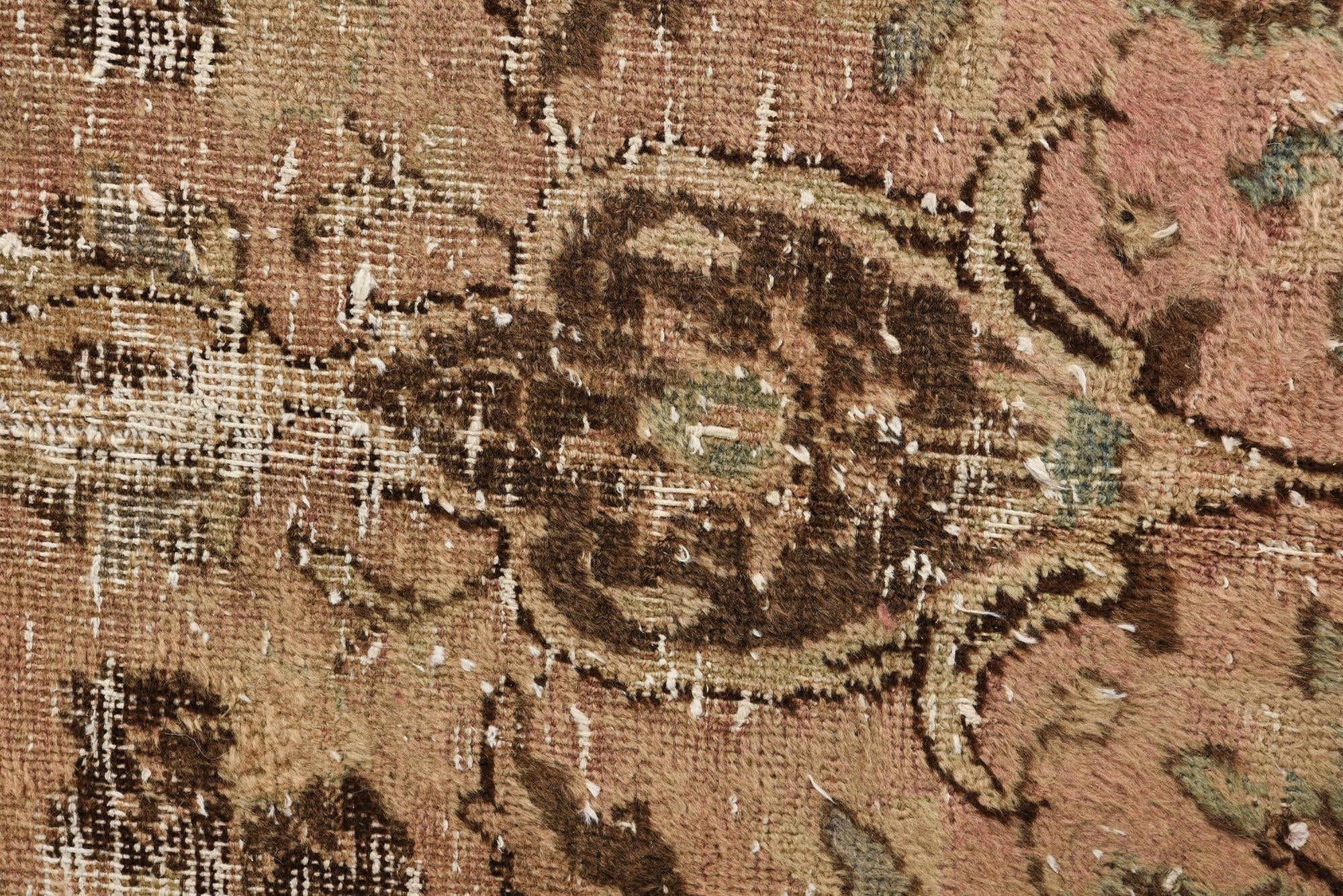7' x 9' 6 Hand Knotted Ultra Vintage Persian Wool Rug