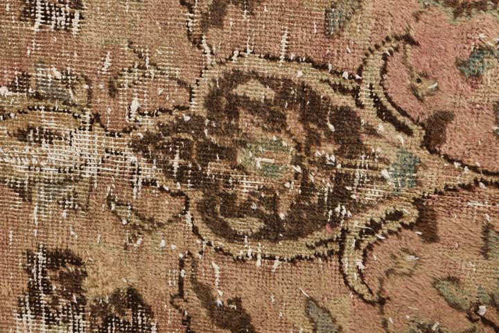 7' x 9' 6 Hand Knotted Ultra Vintage Persian Wool Rug