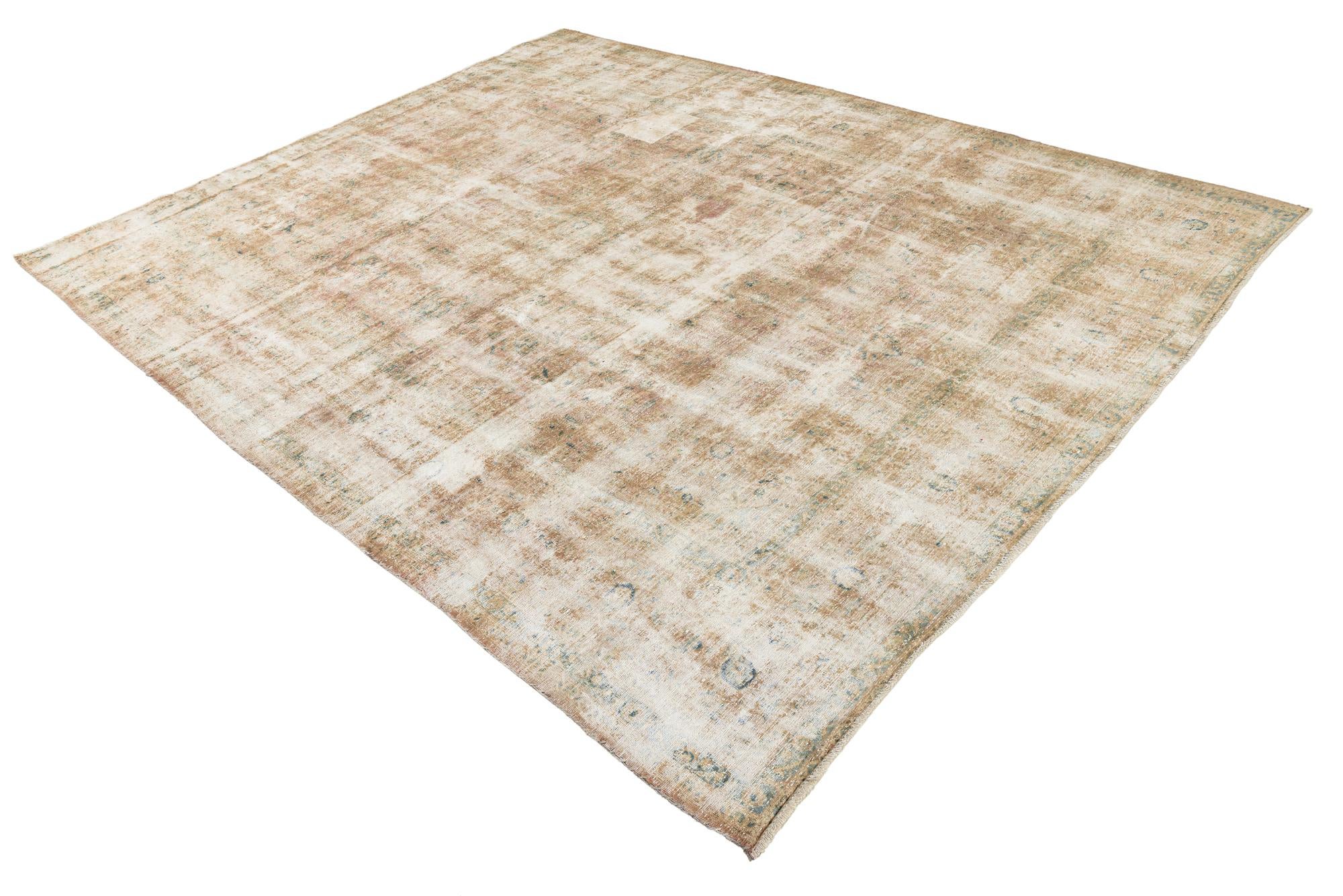 8' 3 x 10' 6 Hand Knotted Ultra Vintage Persian Wool Rug