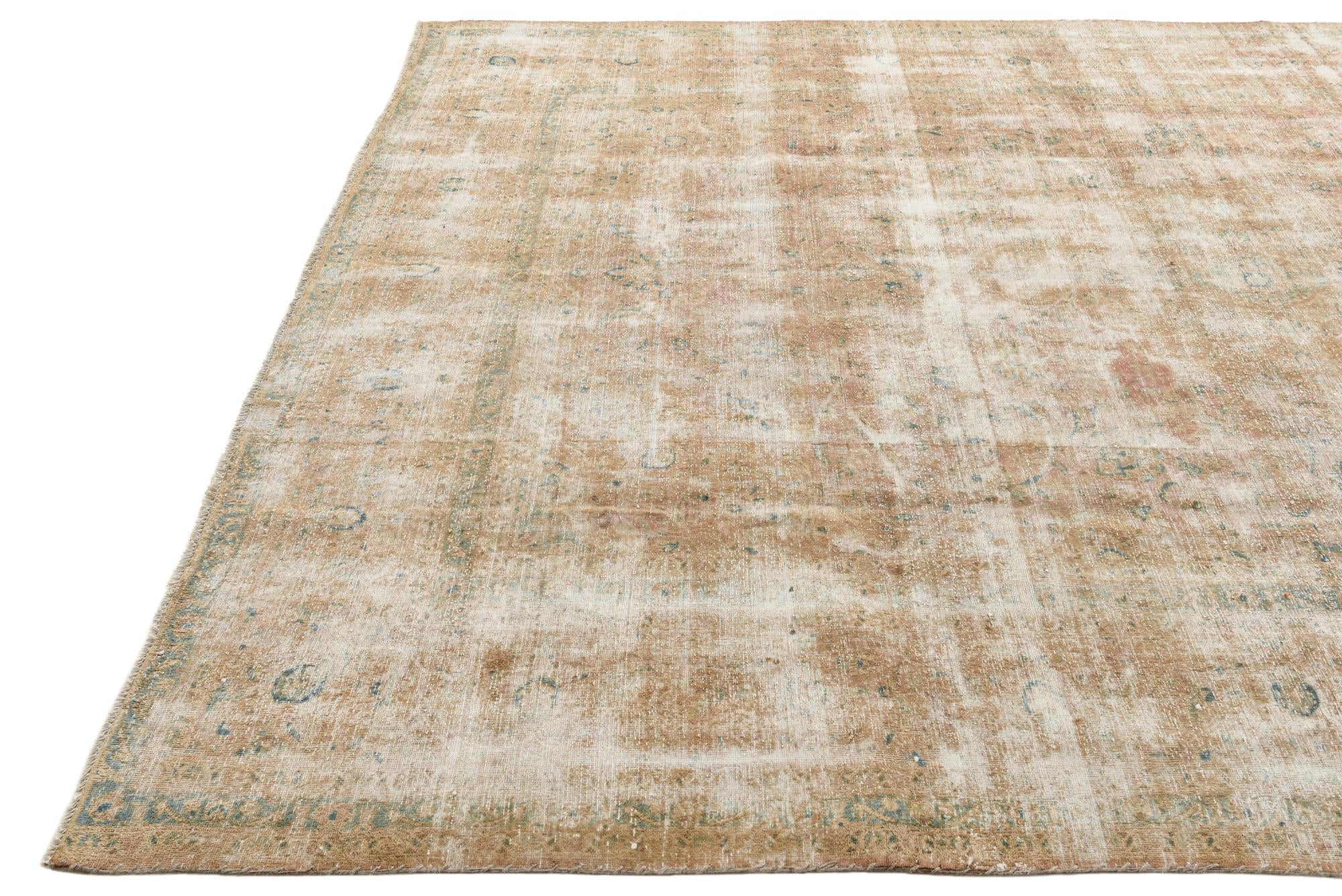 8' 3 x 10' 6 Hand Knotted Ultra Vintage Persian Wool Rug