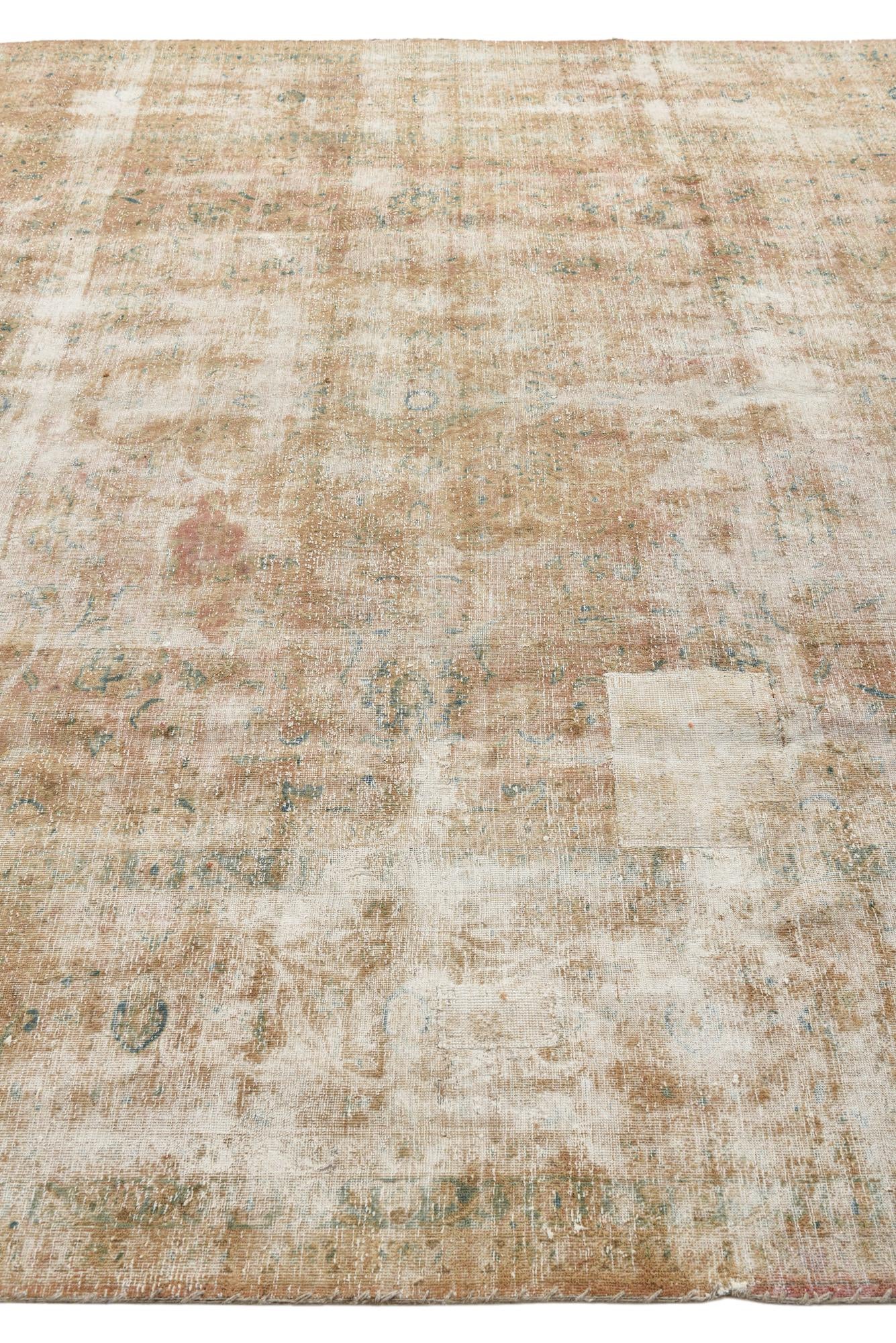 8' 3 x 10' 6 Hand Knotted Ultra Vintage Persian Wool Rug