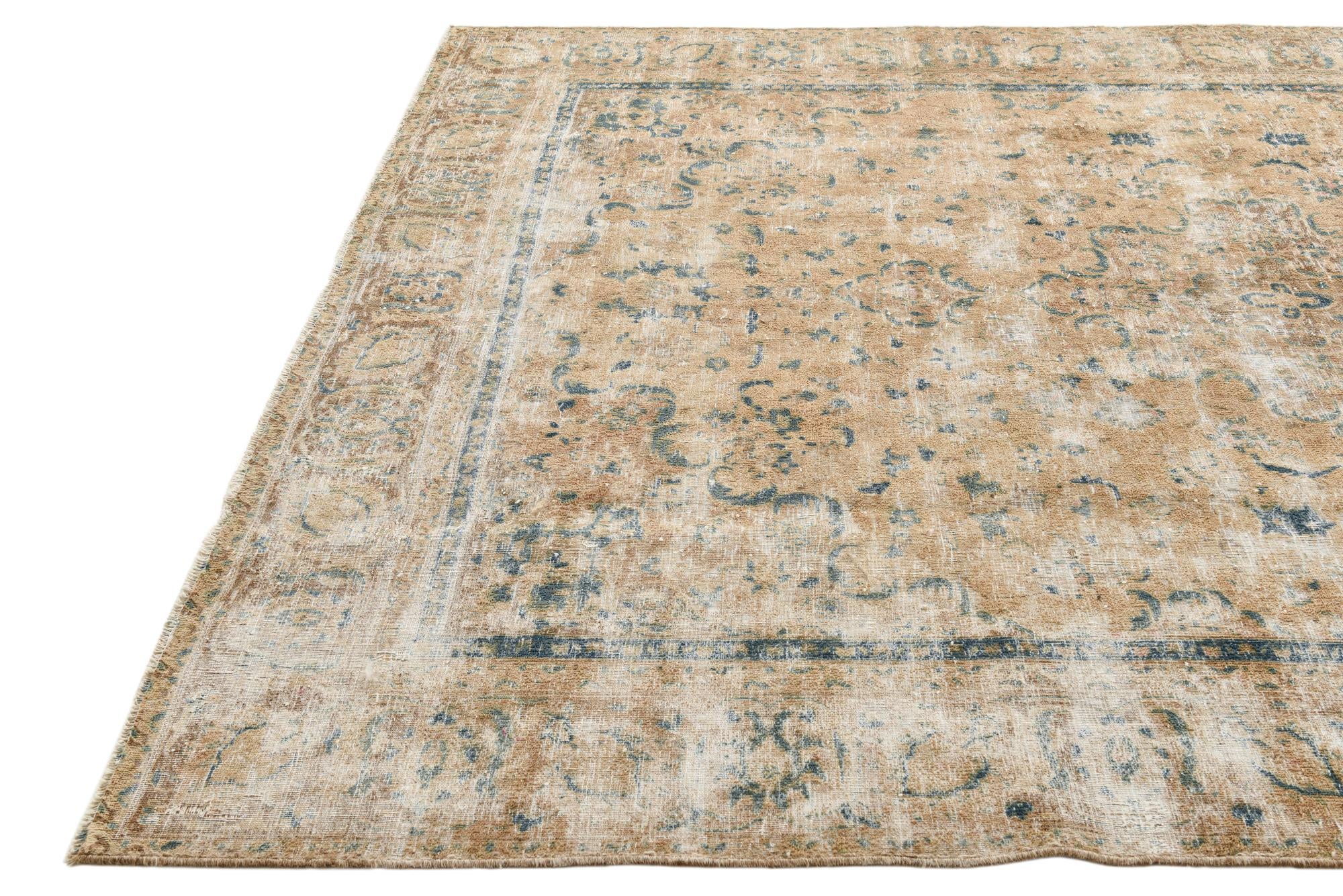 7' 5 x 10' 6 Hand Knotted Ultra Vintage Persian Wool Rug