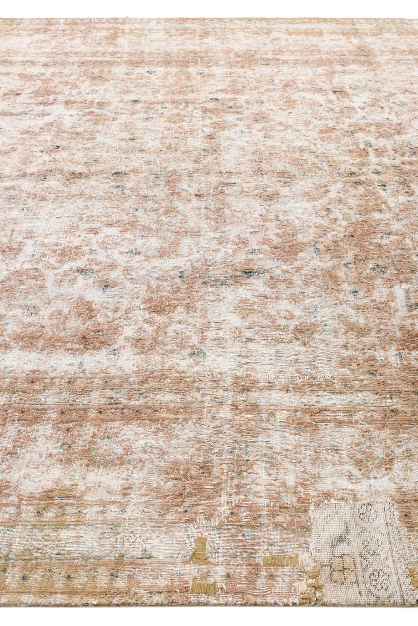 9' 3 x 12' 2 Hand Knotted Ultra Vintage Persian Wool Rug
