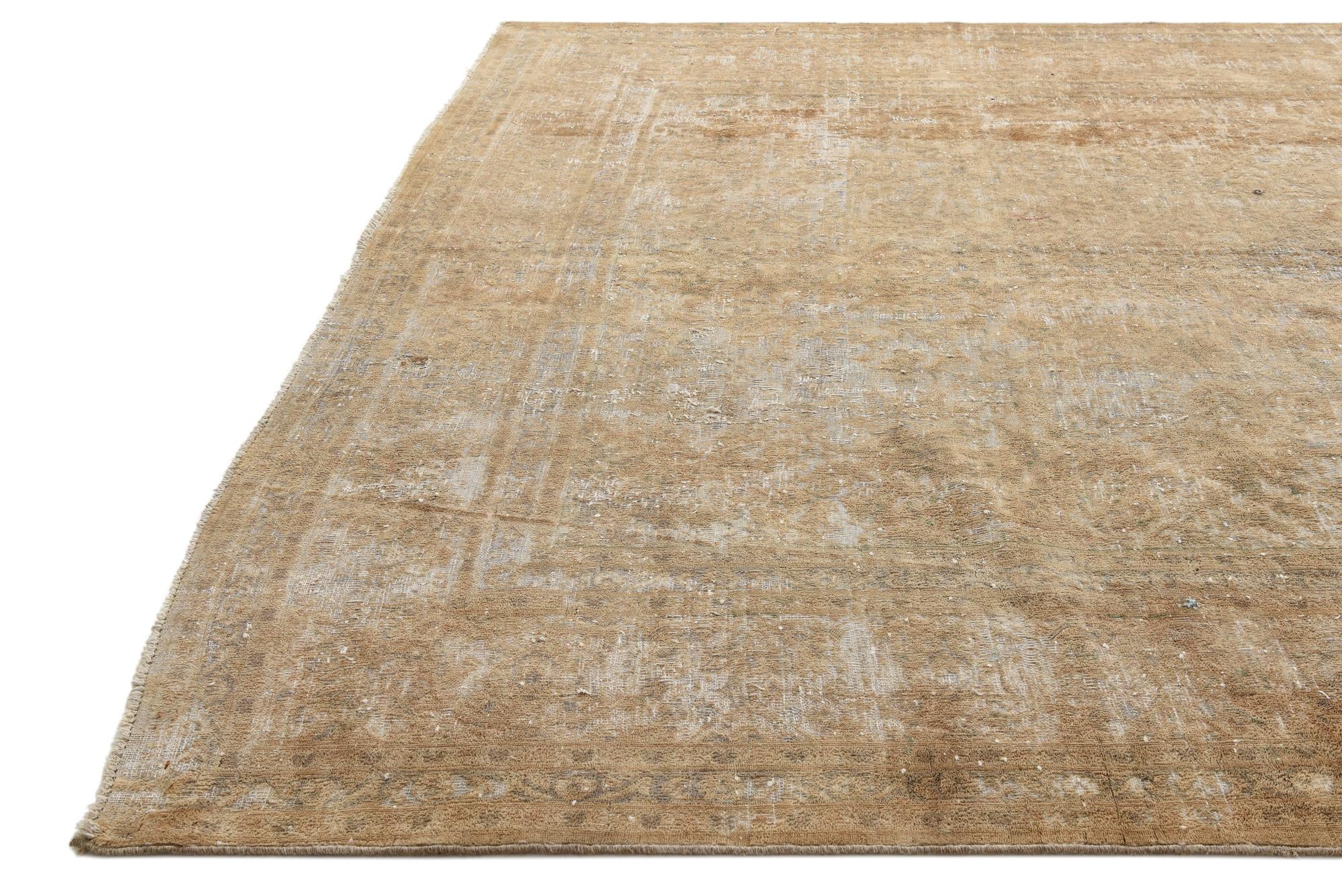 9' 5 x 12' 9 Hand Knotted Ultra Vintage Persian Wool Rug