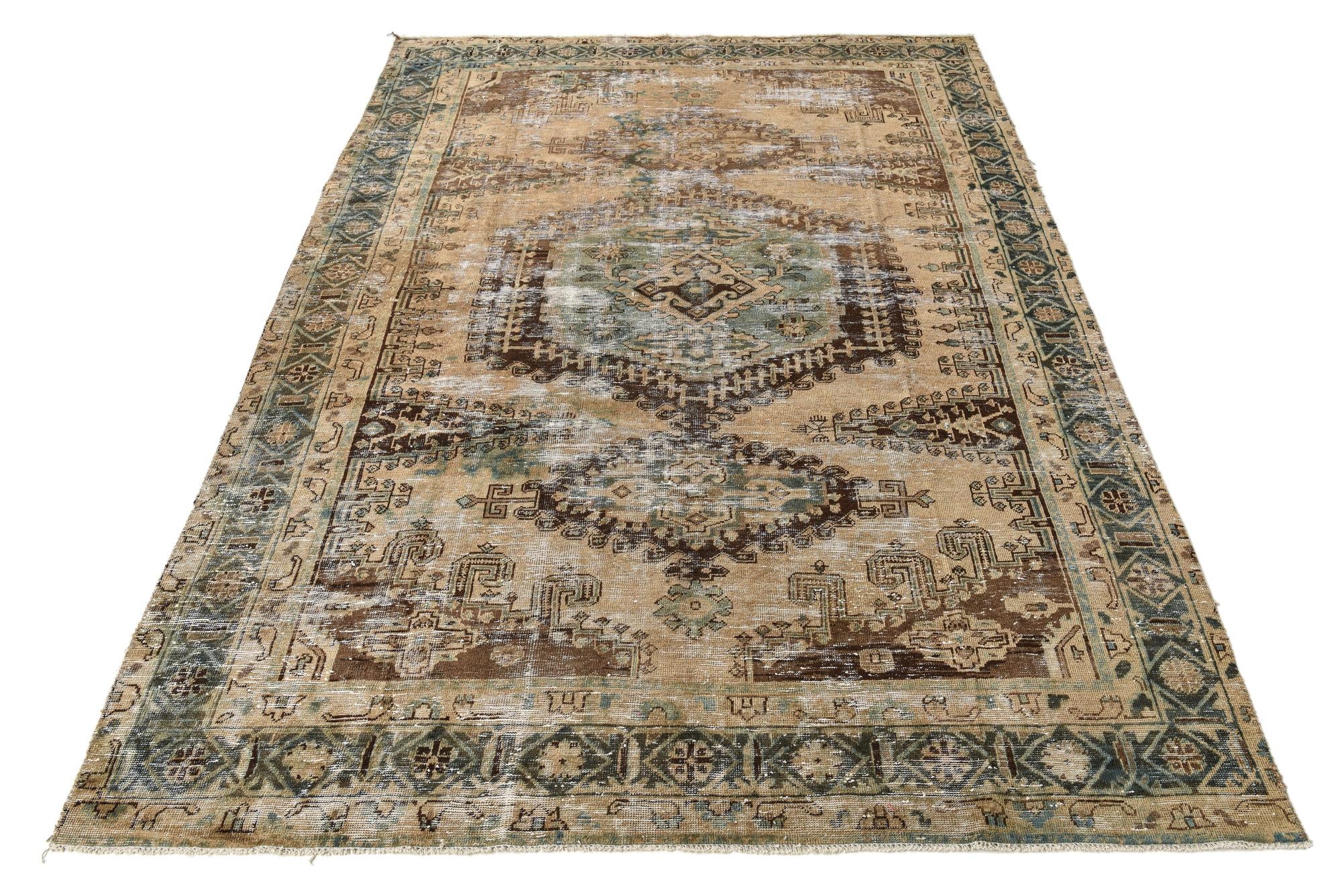 8' 6 x 12' 2 Hand Knotted Ultra Vintage Persian Wool Rug