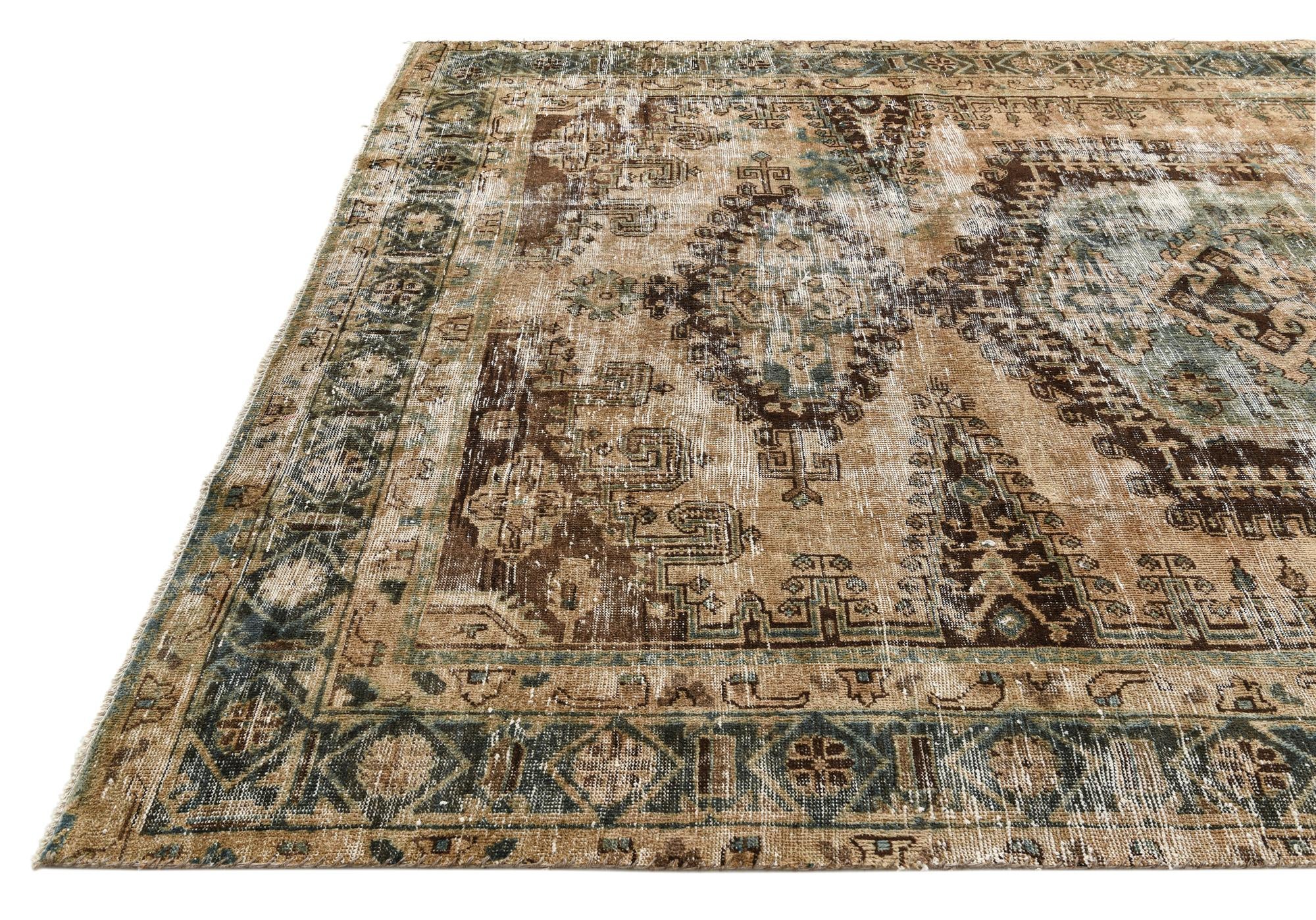 8' 6 x 12' 2 Hand Knotted Ultra Vintage Persian Wool Rug