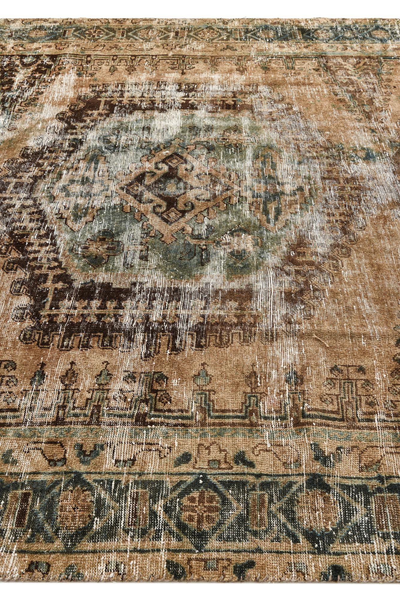 8' 6 x 12' 2 Hand Knotted Ultra Vintage Persian Wool Rug