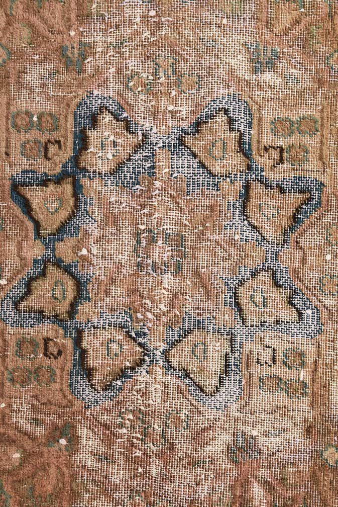 6' 3 x 9' 5 Hand Knotted Ultra Vintage Persian Wool Rug
