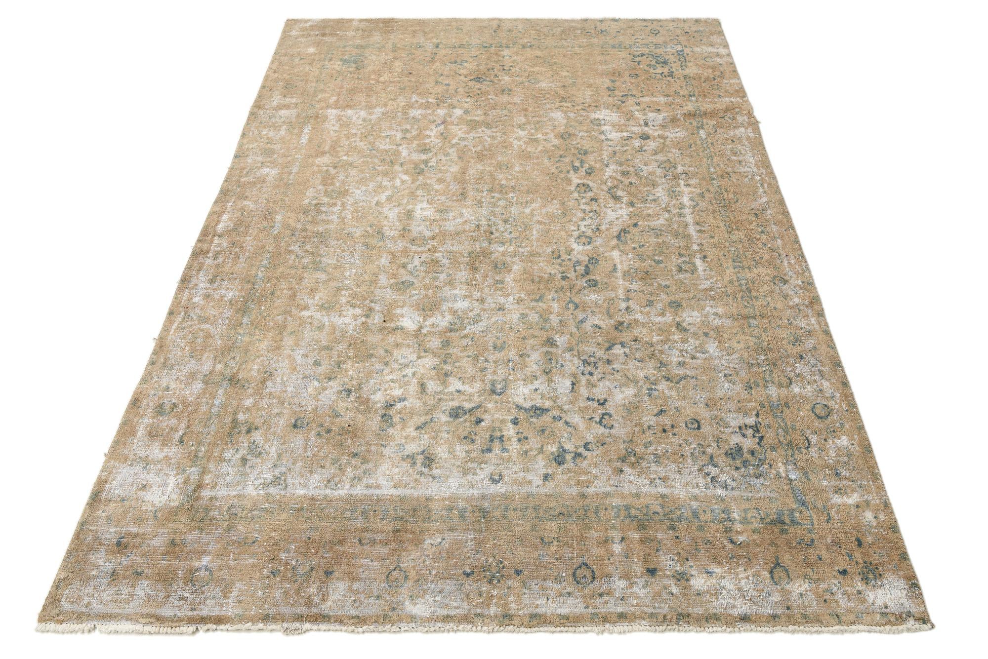 8' 8 x 11' 9 Hand Knotted Ultra Vintage Persian Wool Rug