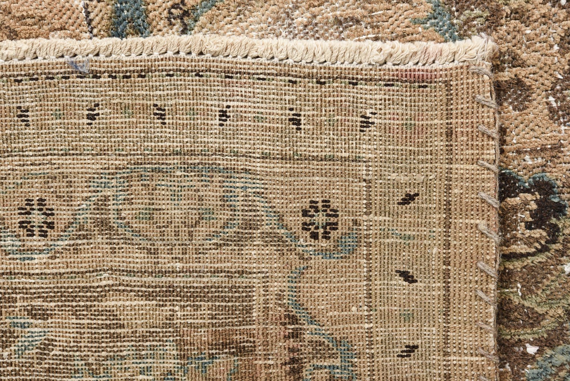 9' 8 x 12' 9 Hand Knotted Ultra Vintage Persian Wool Rug
