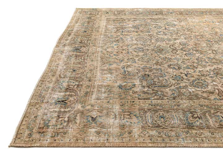 9' 8 x 12' 9 Hand Knotted Ultra Vintage Persian Wool Rug