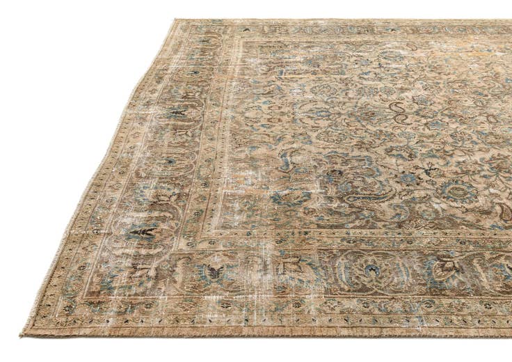 Detail image of 9' 8 x 12' 9 Hand Knotted Ultra Vintage Persian Wool Rug