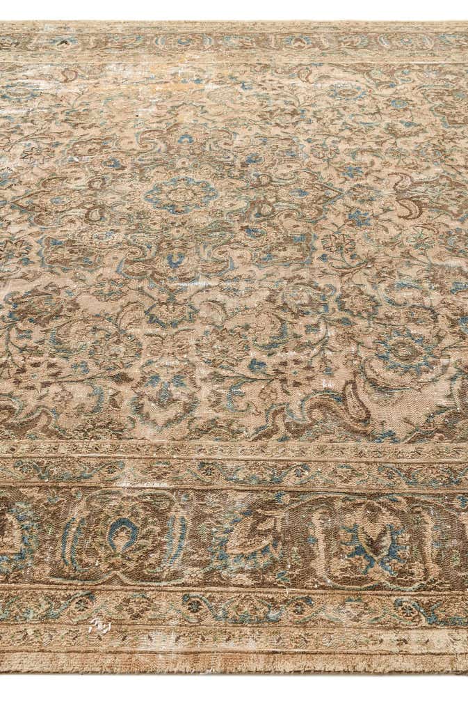9' 8 x 12' 9 Hand Knotted Ultra Vintage Persian Wool Rug