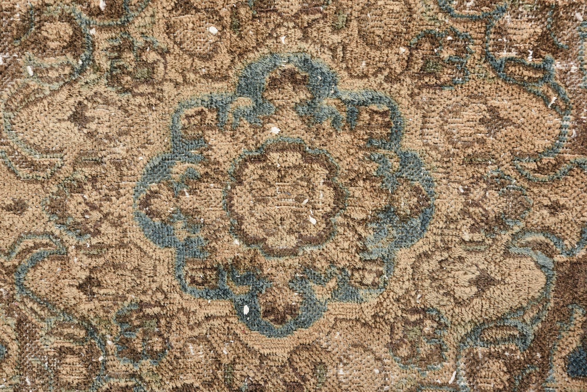 9' 8 x 12' 9 Hand Knotted Ultra Vintage Persian Wool Rug