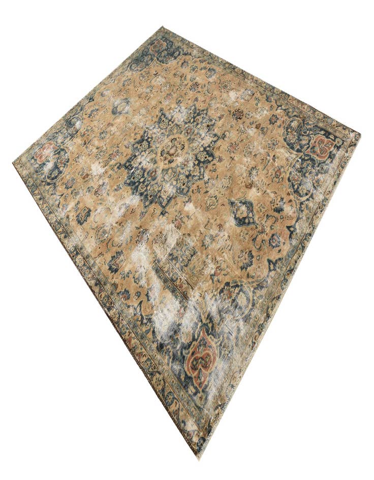 Detail image of 6' 3 x 7' 10  Hand Knotted Ultra Vintage Persian Wool Rug