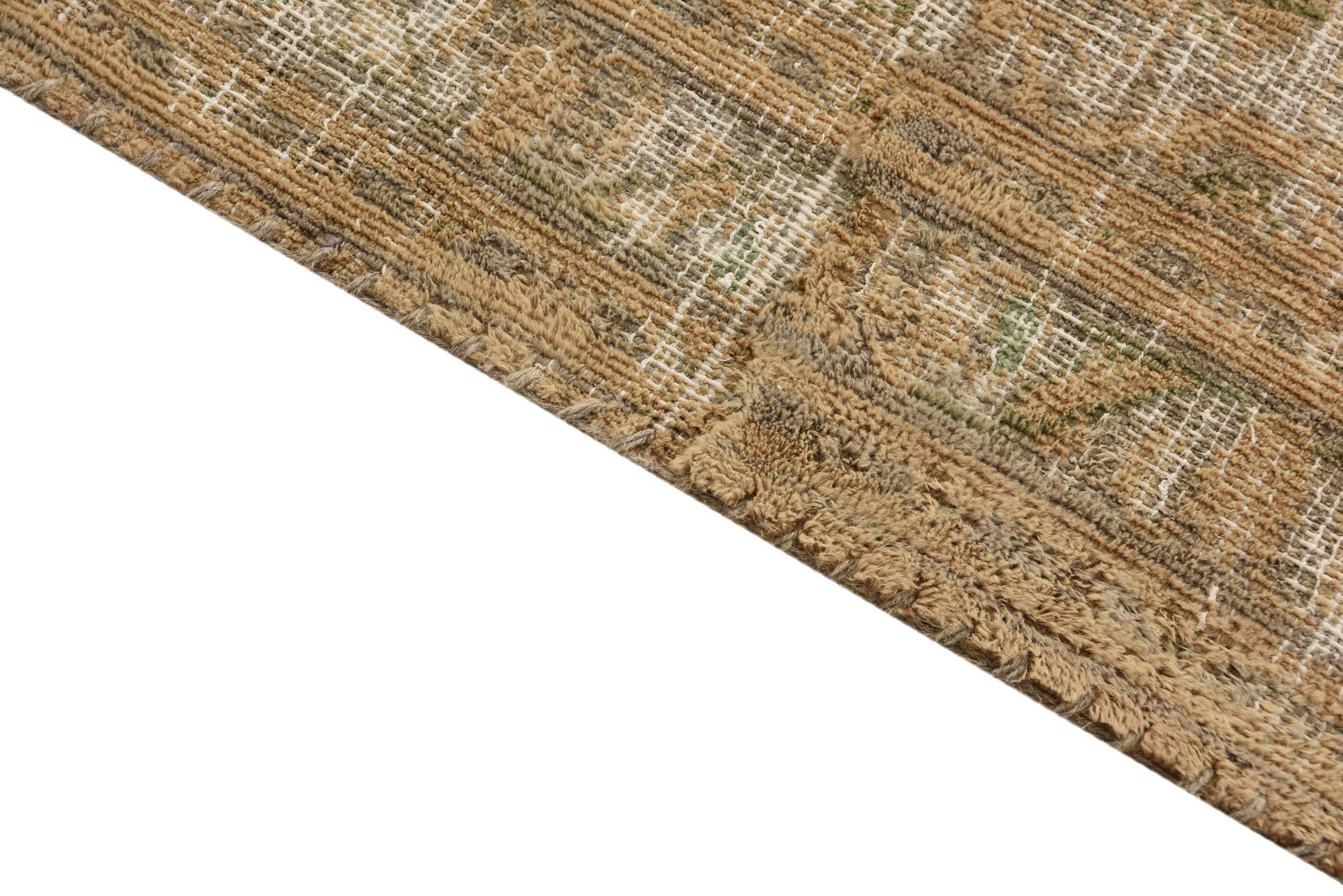 6' 5 x 9' 5 Hand Knotted Ultra Vintage Persian Wool Rug