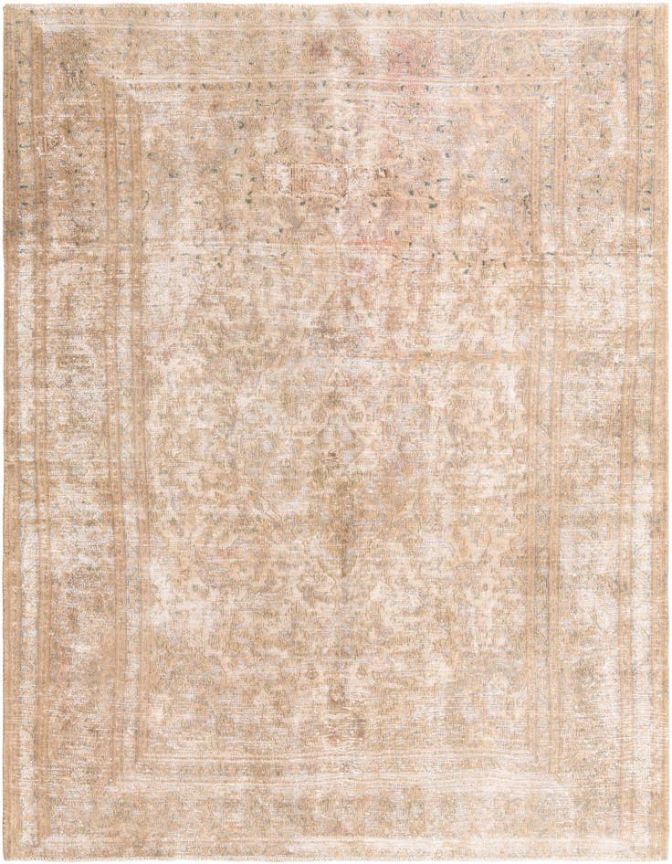 Detail image of 6' 5 x 9' 5 Hand Knotted Ultra Vintage Persian Wool Rug