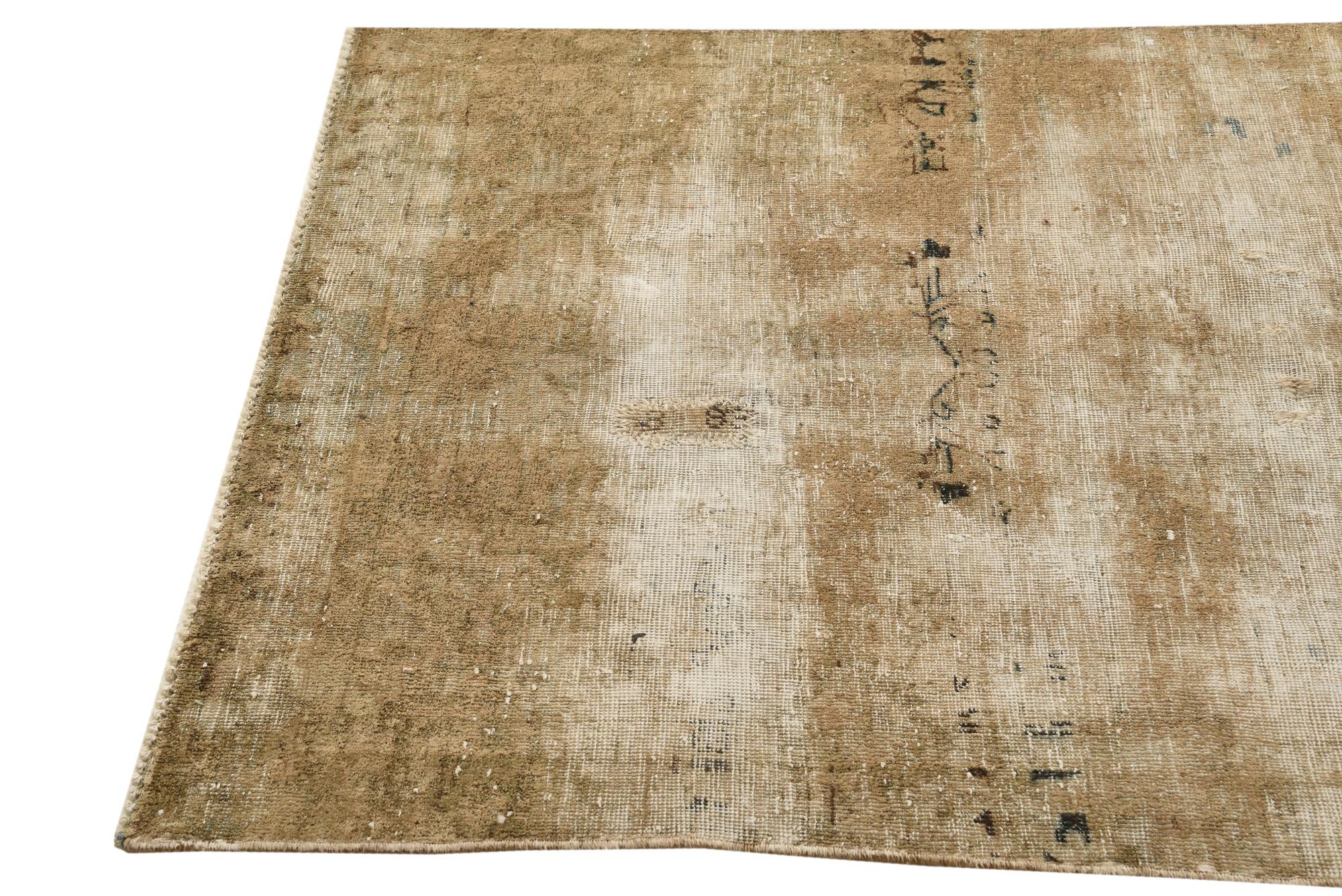 3' 7 x 6' 2 Hand Knotted Ultra Vintage Persian Wool Rug