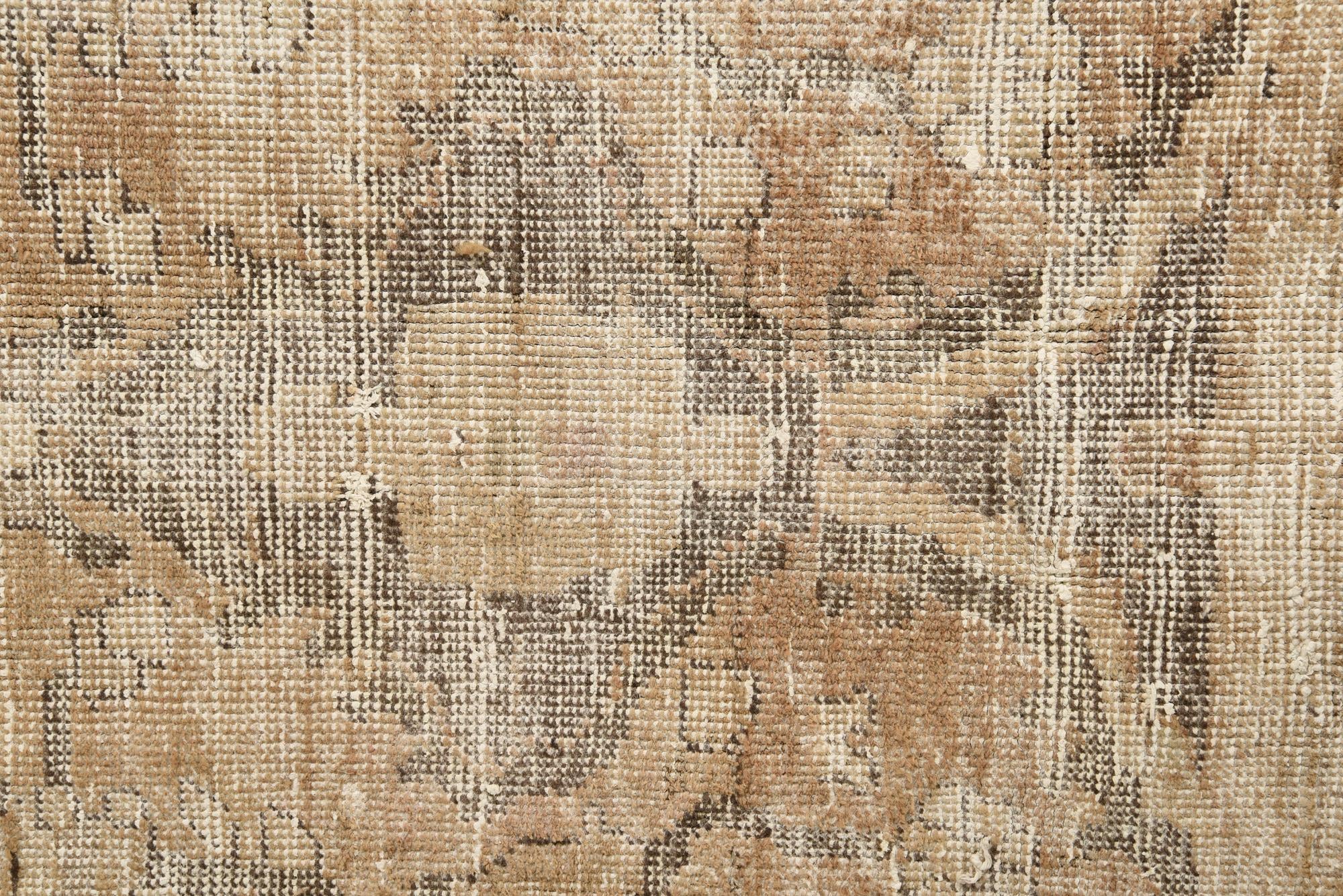 6' 9 x 9' 8 Hand Knotted Ultra Vintage Persian Wool Rug