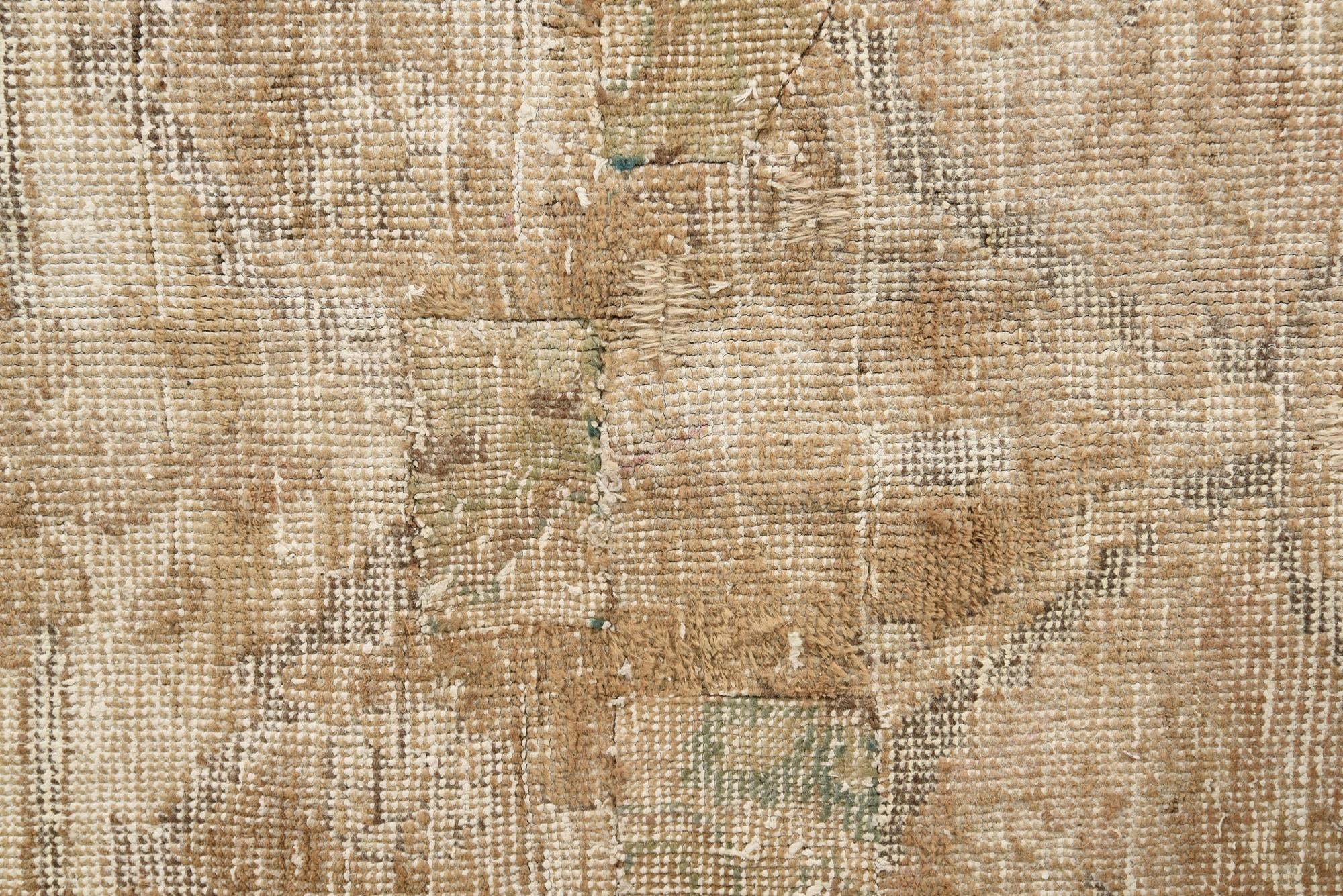 6' 9 x 9' 8 Hand Knotted Ultra Vintage Persian Wool Rug