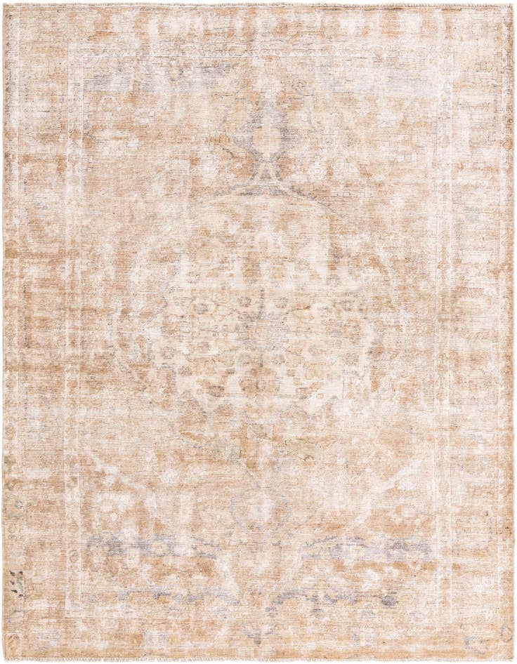 Detail image of 6' 9 x 9' 8 Hand Knotted Ultra Vintage Persian Wool Rug