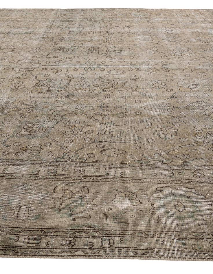 Detail image of 9' 8 x 12' 6  Hand Knotted Ultra Vintage Persian Wool Rug