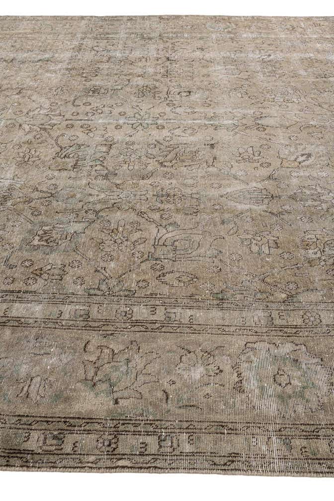 295cm x 380cm Hand Knotted Ultra Vintage Persian Wool Rug