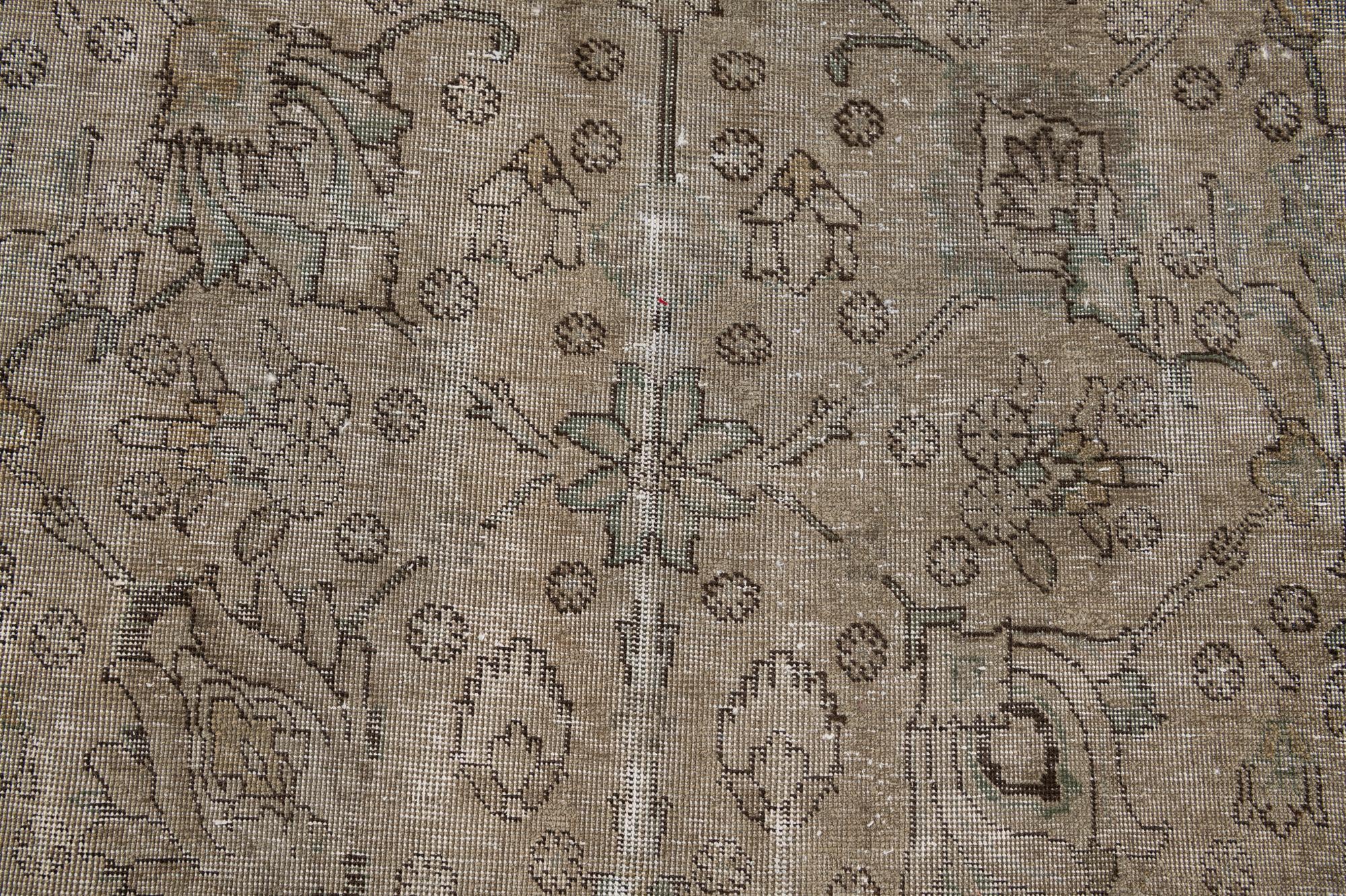 295cm x 380cm Hand Knotted Ultra Vintage Persian Wool Rug