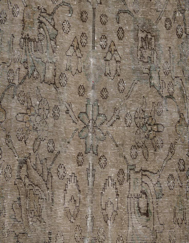 Detail image of 9' 8 x 12' 6  Hand Knotted Ultra Vintage Persian Wool Rug