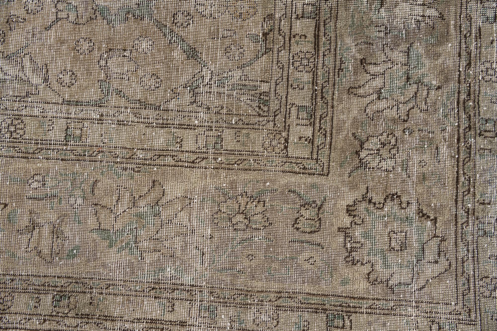 295cm x 380cm Hand Knotted Ultra Vintage Persian Wool Rug