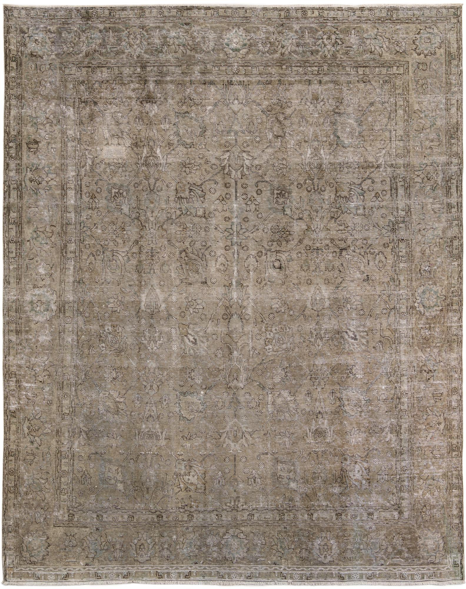 295cm x 380cm Hand Knotted Ultra Vintage Persian Wool Rug